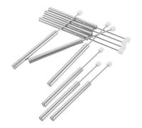 KONTONTY 10pcs Hydraulic Damper Replacement, Soft Close Mechanism | Steel and Plastic Construction, Impact Damping, Lid Support Hinges, White Finish, Suitable for Garbage Bins and Covered Waste