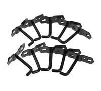 KONTONTY 10pcs Key Holder Wall Pegboard Hooks Heavy Duty Shelf Brackets with Adjustable Hook Positions Iron Square Hole for Home and Retail Use