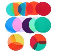 KONTONTY 10pcs Light Diffuser Film Gel Stickers for LED Downlights and Tube Lights Self-Adhesive PVC Colored Overlays for Soft Uniform Lighting in Living Spaces and Home