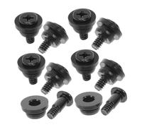 KONTONTY 10pcs Machine Screws with Washers for 2.5 3.5 Inch Hdd SSD Fixing, Black Iron Screws Set for Computer Hard Drive Replacement and Shock Absorption