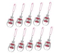 KONTONTY 10pcs Mini Paw Keychain Toys for Girls Claw Machine Charms Beaded Chain Fashionable Bag Charm Hanging Ornament for Handbags and Backpacks