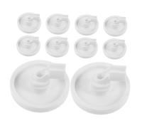 KONTONTY 10pcs Plastic Wheel Rollers Repair Kit for Dishwasher Lower Rack Durable Replacement Parts for Smooth Mobility and Optimal Performance