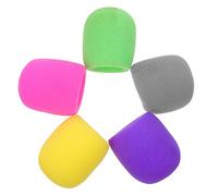 KONTONTY 10pcs Pop Filter Mic Sponge Cover Thick Handheld Stage Microphone Windscreen Protective Cover for Live Streaming Gaming Mic