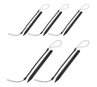 KONTONTY 10PCS Resistive Touch Screen Stylus Pens Spring Lanyard, Plastic Drawing and Writing Pens for LCD Writing Tablets, Office and Smartphone Use