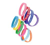 KONTONTY 10Pcs Star Student Wristbands Colorful Silicone Motivational Bracelets for Teacher Recognition Student Awards for School Activities and Classroom Supplies