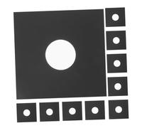 KONTONTY 10pcs Vinyl Record Jackets Black Kraft Paper Outer Sleeves Protective Covers for Vinyl Record Lovers Easy-open Design to Preserve and Display Collection