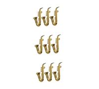 KONTONTY 12 Scale Miniature Saxophone Musical Instruments Set for Dollhouse Decor, Bedroom Accessories, Mini Instrument for Boys and