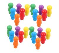 KONTONTY 120Pcs Multicolor Wooden Chinese Checkers Pieces Cute Figurine Shape Board Game Accessories for Adults and Tabletop Markers