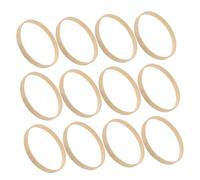 KONTONTY 12pcs Bamboo Craft Hoops Smooth Edge Dreamcatcher Rings for Macrame Wedding Decor Christmas Wreaths Lightweight Multipurpose DIY Bamboo Floral Hoop