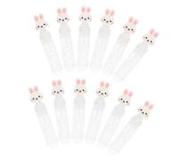 KONTONTY 12pcs Bunny Bubble Wands for Mini Bubble Sticks Animal Shaped Rabbit Plaything Party Favor Safe Material for Birthday Holiday Outdoor Indoor Fun