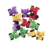 KONTONTY 12pcs Colorful Mini Resin Tractor Figurines for Dollhouse Micro Landscape Farm Scenes Stable Micro Farmer Vehicles Detailed Tabletop Farm Ornaments