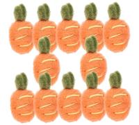 KONTONTY 12pcs Easter Bunny Carrot Garland Glitter Carrots Felt Ornaments for Hairpin