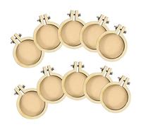 KONTONTY 12pcs Mini Embroidery Hoops Cross Stitch Hoops Tiny Sewing Embroidery Rings DIY Pendants for Handcraft Decorative Circles