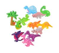 KONTONTY 12pcs Mini Resin Dinosaur Figurines for Micro Landscape Durable Educational Animal Models for Classroom Desk Decor Party Favors Cute Statues for Paleontology Learning and Home