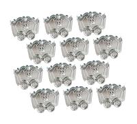 KONTONTY 12pcs Mini Silver Mining Car Candy Box Creative Wedding Favor Container for Candy Treats and Ornaments for Parties and Celebrations