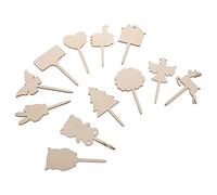 KONTONTY 12pcs Wooden Plant Labels Durable Garden Stakes for Plant Name Tags for Flower Identification and Garden Decoration Safe and Practical Gardening Ornaments
