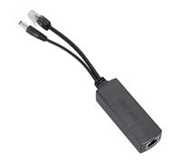 KONTONTY 12v 2a Power over Ethernet Poe Splitter Adapter for Ip Cameras Ieee802.3af/at Black Ethernet Power Supply Module Compatible Network Security Devices