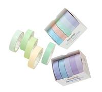 KONTONTY 15 Rolls Washi Tape Set Self Adhesive Colorful Paper Tape for DIY Crafts Scrapbooking Gift Wrapping Handbooks and Journals Easy to Tear with Durable Texture Macaron Color