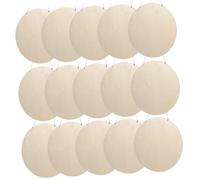 KONTONTY 15 Sets Wood Circles for Crafts Smooth Sanded Solid Wood Rounds with Rounded Edges Multipurpose Unfinished Wooden Discs for Artistic Home Wedding and Office Decorations