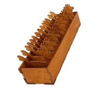 KONTONTY 15PCS Wooden Deer Spool Set for Sewing and Crafting Sturdy Ribbon Spool Holders with Storage Organizer Decorative Bobbins for Embroidery Yarn Thread DIY Projects at Home