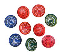KONTONTY 15pcs Wooden Gyro Small Spinning Tops Wood Gyroscope for Table Play Birthday Party Favors Creative Fun Design
