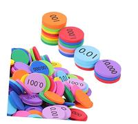 KONTONTY 160Pcs EVA Place Value Disks for Learning Arithmetic Manipulatives Educational Math Counters Safe Number Disks for Hand Eye Coordination and Logical Thinking Development