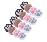 KONTONTY 16pcs Paw Print Patches Embroidered Sew and Self-Adhesive Applique Stickers for DIY Clothing Hats Bags Backpacks Cute Dog Paw Print Designs in Gray White Pink White Black Dark