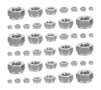 KONTONTY 180Pcs Metric Stainless Steel M3-M12 Self-Locking Hex Lock Nuts Assortment Kit for DIY Electronics Repair and Industrial Equipment Maintenance