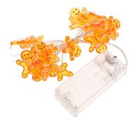 KONTONTY 1pc Decorative Gingerbread Led Light String for Christmas Room Xmas Hanging Lights for Boy Girl Decor Warm Battery-Operated Fairy String