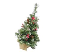 KONTONTY 1pc Mini Christmas Tree Decoration Rustic Berry Burlap Tabletop Ornament for Festive Home Decor Lightweight and Easy to up for Indoor and Outdoor Use