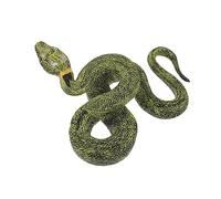 KONTONTY 1Pc Realistic Plastic Snake Model High Simulation Prank for Adults Green Color for Photo Props Imaginative Play and Party Favors