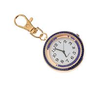 KONTONTY 1pc Rhinestone Quartz Pocket Watch with Key Portable Keychain Pendant for Doctors and Medical Professionals Elegant Rose Gold Design and Convenient for Everyday Use