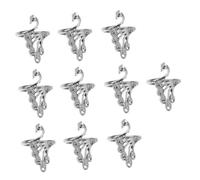KONTONTY 1set Crochet Peacock Rings Vintage Open Finger Rings for Knitting Easy to Wear Yarn Guide Accessories for Knitters and Crocheters Unisex Design 10pcs