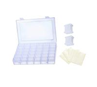 KONTONTY 1set Cross Stitch Storage Box with Bobbin Winder DIY Decals Durable Embroidery Thread Winding Boards for Easy Organization and Sewing Accessories