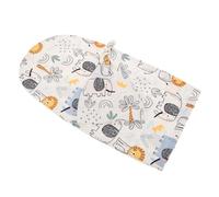 KONTONTY 1set Newborn Sleeping Swaddle with Knot Hat for Photography Cozy Sleeping Blanket Soft Cotton Swaddle Bundle Lion Elephant