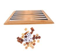 KONTONTY 1Set Portable Bamboo Interactive Strategy Game for Adults Educational Chess Board for Travel Develops Logic and Coordination Skills