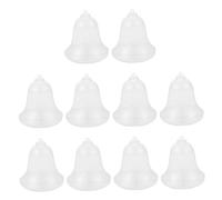 KONTONTY 1set Transparent Storage Boxes with Xmas Bell Pendant Practical Biscuit Packing Containers for Christmas Tree Hanging Decoration Smooth Edges Clear Favor Boxes 10pcs