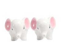 KONTONTY 2 Pcs Ceramic Elephant Flower Pot for Succulent Cute Animal Planter Pot Indoor Garden Decor for Home Office