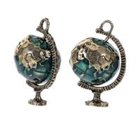 KONTONTY 2 Pcs Mini Globe Model Dollhouse Decor Charming Globe Ornaments for Living Room Bedroom Office for Dollhouse Home Decoration