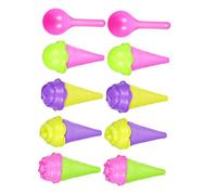KONTONTY 2 Sets Creative Ice Cream Sandbox Molds for Portable Lightweight Sandcastle Tools for Indoor Outdoor Play Imaginative Summer Beach Poolside