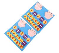 KONTONTY 2 Sets Felt Finger Math for Preschool Teaching Aid for Addition and Subtraction Educational Supplies with Adorable Design Easy to Use Math Learning Tool