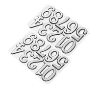 KONTONTY 2 Sets House Number Sticker Mailbox Trash Can Number Stickers for House Door for outside Silver Plastic