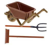 KONTONTY 2 Sets Miniature Farming Tool of Realistic Mini Farm Accessories for Dollhouse Micro Landscape for Pretend Play Mini Model Collection