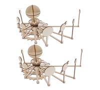 KONTONTY 2 Sets Solar System Model Educational Science Kits Solar System Puzzle Space Knowledge Stem Puzzle Kit Khaki