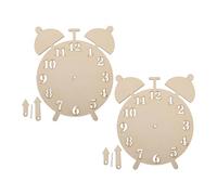 KONTONTY 2 Sets Wooden DIY Clock Puzzle Parts Educational Time Teaching Toy for Toddlers Cognitive Education Toys Preschool Learning Home Decoration