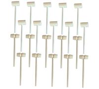 KONTONTY 20 Pcs Mini Wooden Mallets Hammer for Smooth Polished Surface Lightweight Wood Hammer to Hand Eye Coordination and Reaction Ability Educational and Decorative Use