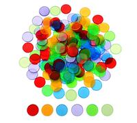 KONTONTY 200Pcs Bingo Markers Mixed Color Plastic Counting Chips for Games School Rewards Reusable Tokens for Bingo and Learning Activities