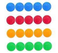 KONTONTY 20Pcs Flight Chess Pieces PP Material Smooth Surface Board Game Mixed Color for Educational Entertainment and Imaginative Play