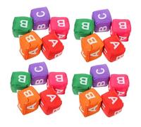 KONTONTY 20pcs Mini Alphabet Bean Bags for Kids Tossing Game, 7cm Canvas Educational Beanbag Set with Polyester Letter Straps, Outdoor and Indoor Preschool Learning Toy