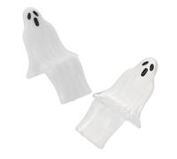KONTONTY 20pcs Mini Resin Sitting Ghost Figurines for Halloween Cute Micro Landscape Statues for Garden Table Decor DIY Haunted House Ornament